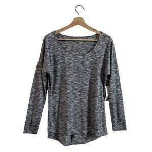 Balance Collection Sparrow Long Sleeve After Yoga Top Size Small Gray Spacedye